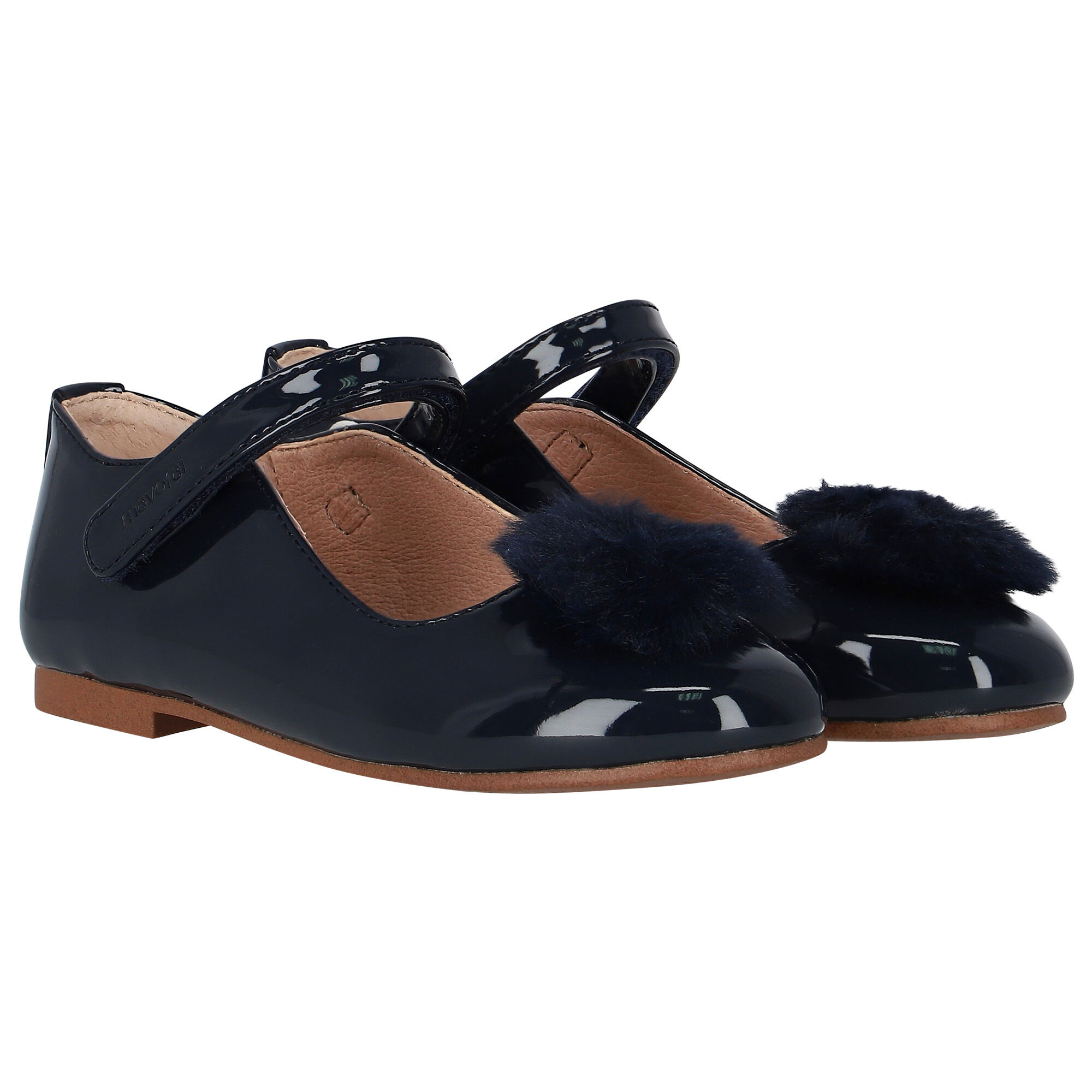 Navy little deals girl dress shoes